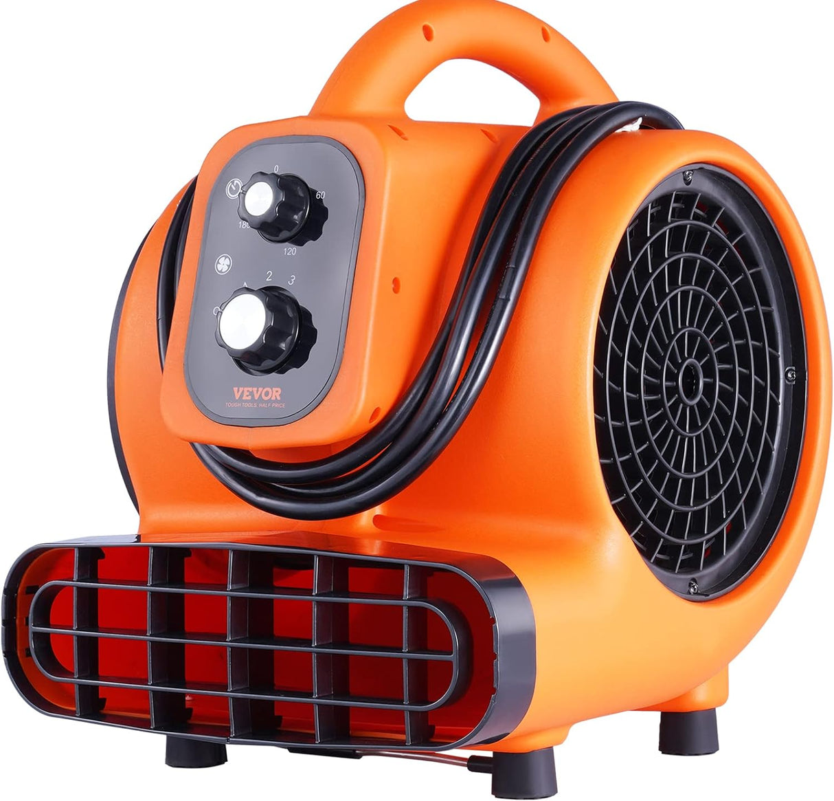 VEVOR Soplador de Aire 1/4 HP 1000 CFM, 4 Ángulos, Portátil