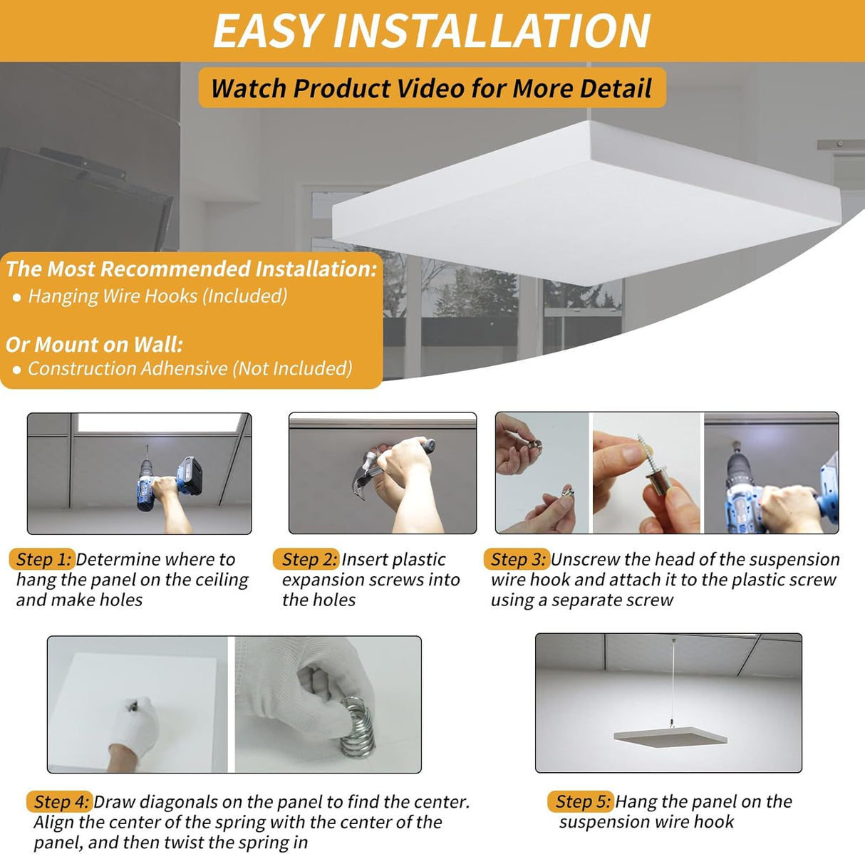 Paneles Acústicos TroyStudio 12x12 Pulgadas, 4 Piezas, Fibra