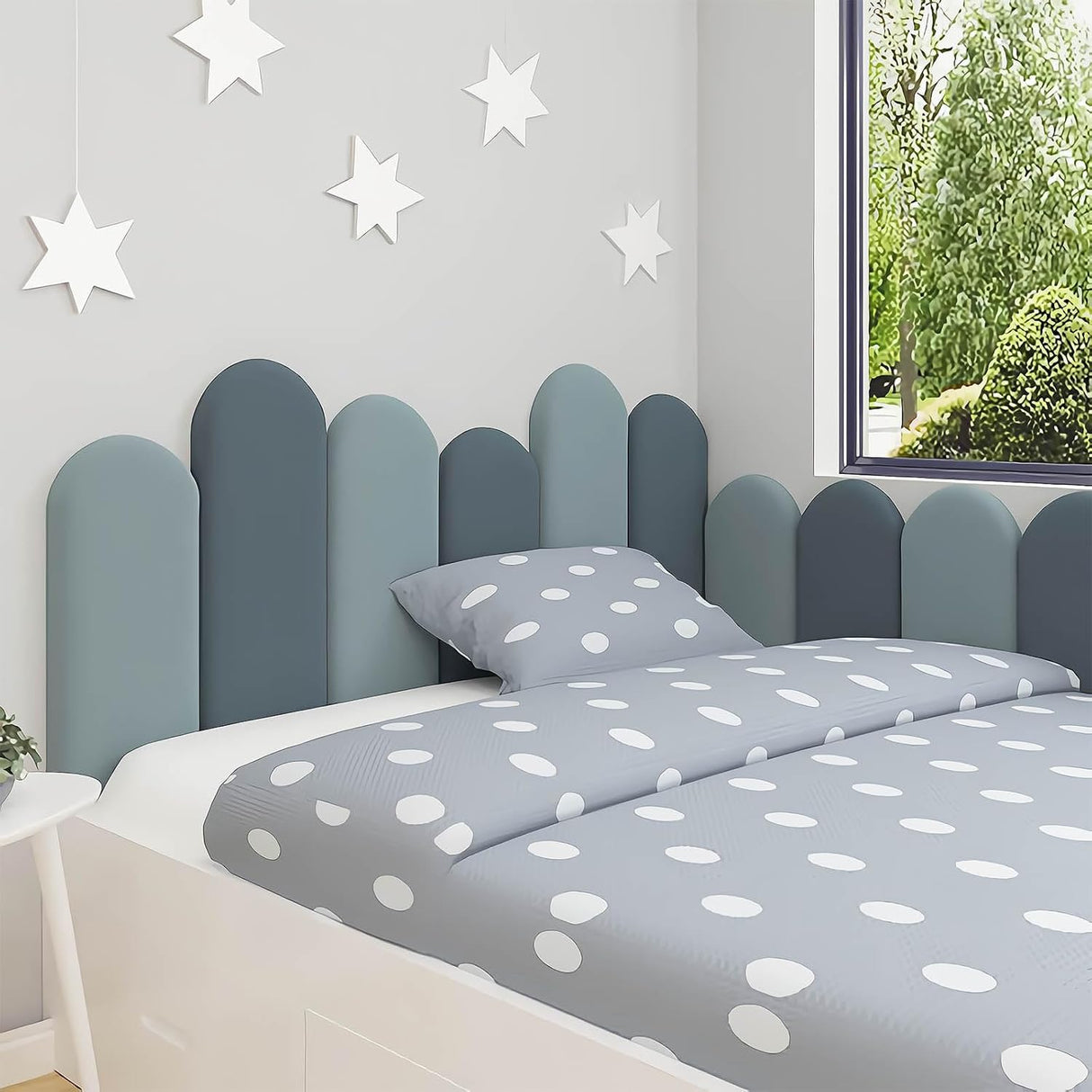 Paneles de Pared Acolchados para Niños, 4pcs, 23.6''x7.87