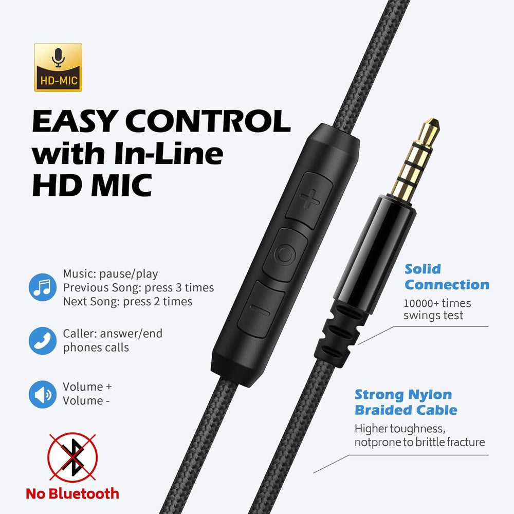 Auriculares AILIEN C8 con micrófono y control de volumen