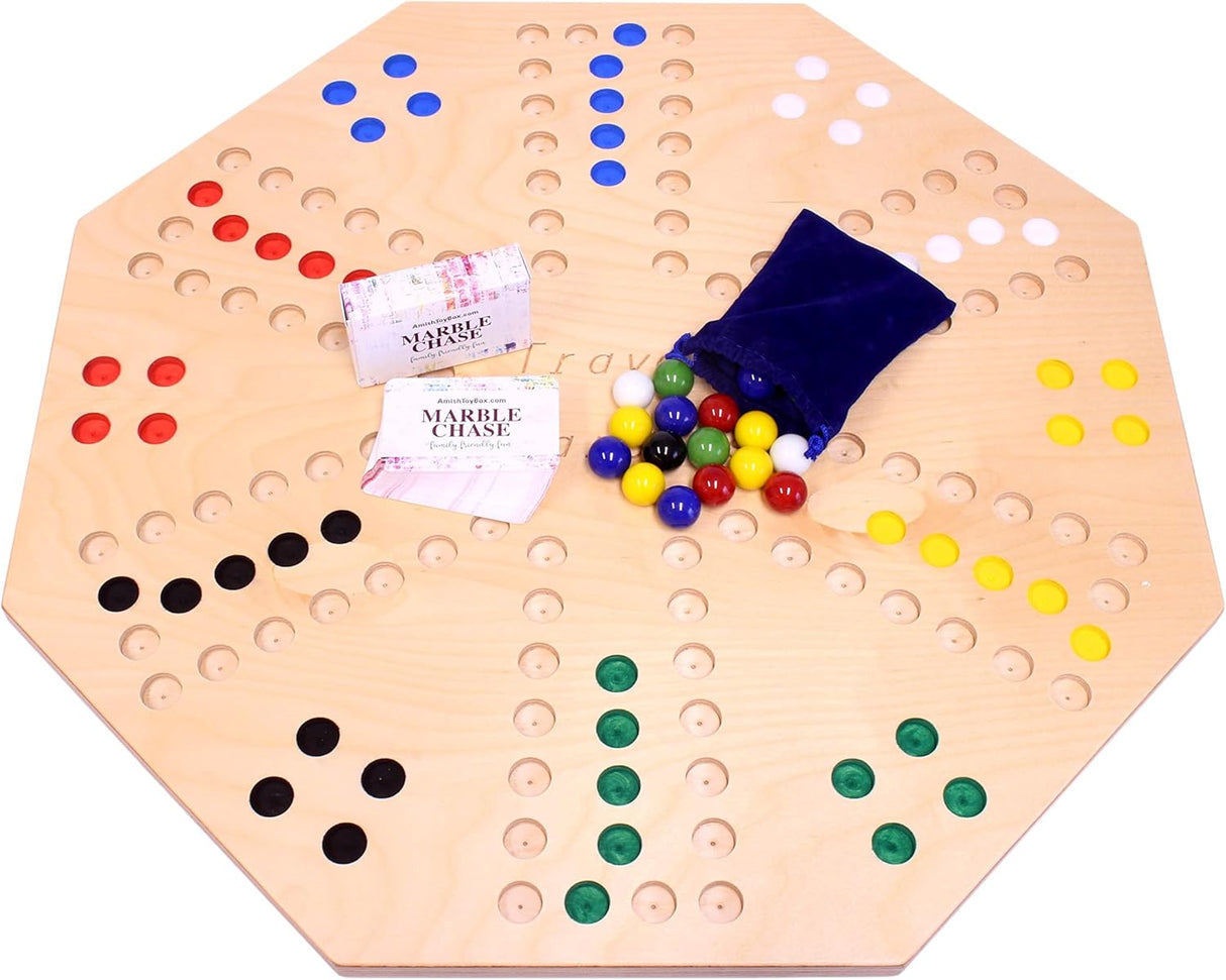 Juego de Mesa Travel Marble Chase - AmishToyBox