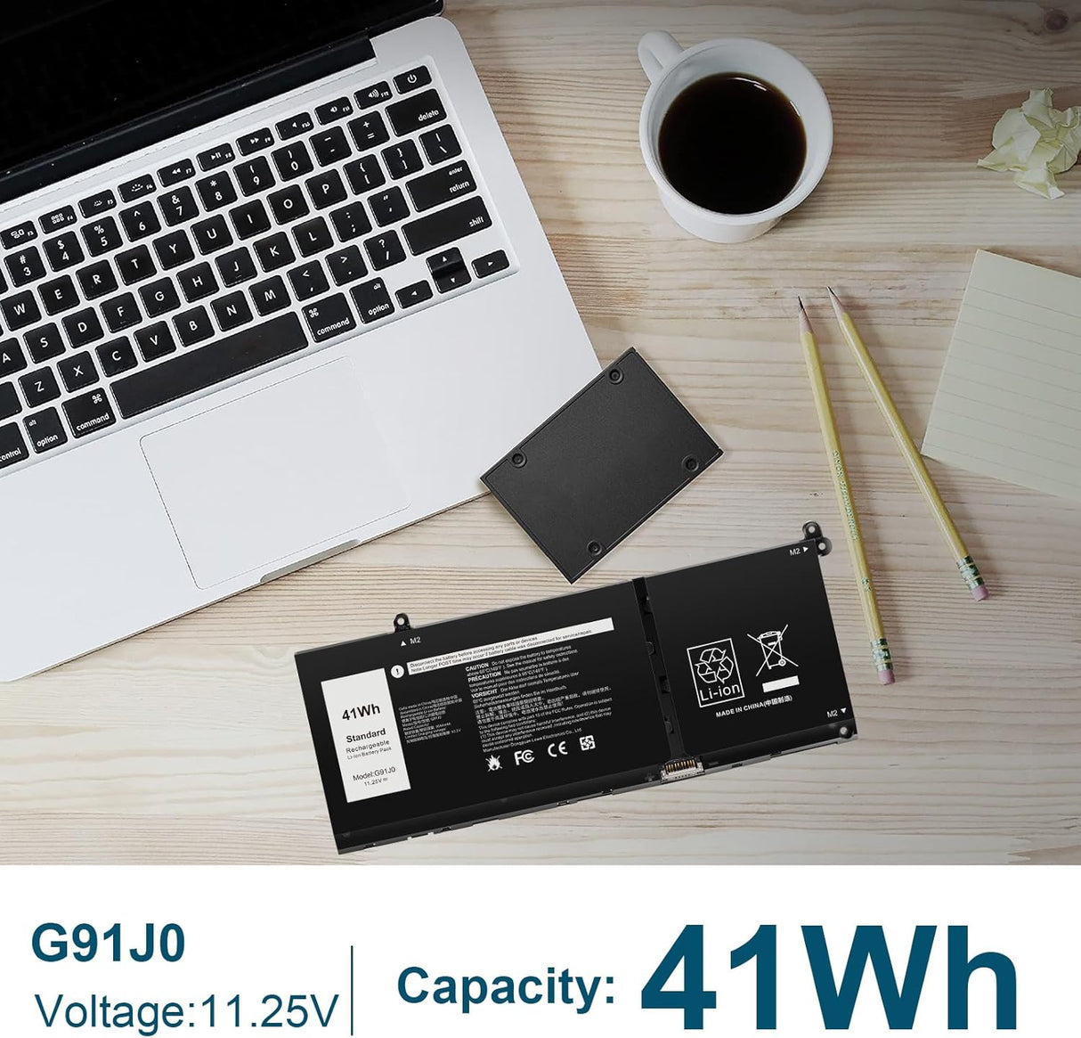 Batería G91J0 para Laptop Latitude e Inspiron, Modelos Varios