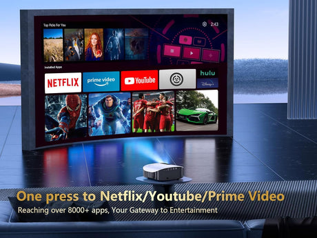 Proyector GooDee 4K Smart, 5G WIFI, Bluetooth, Dolby Audio