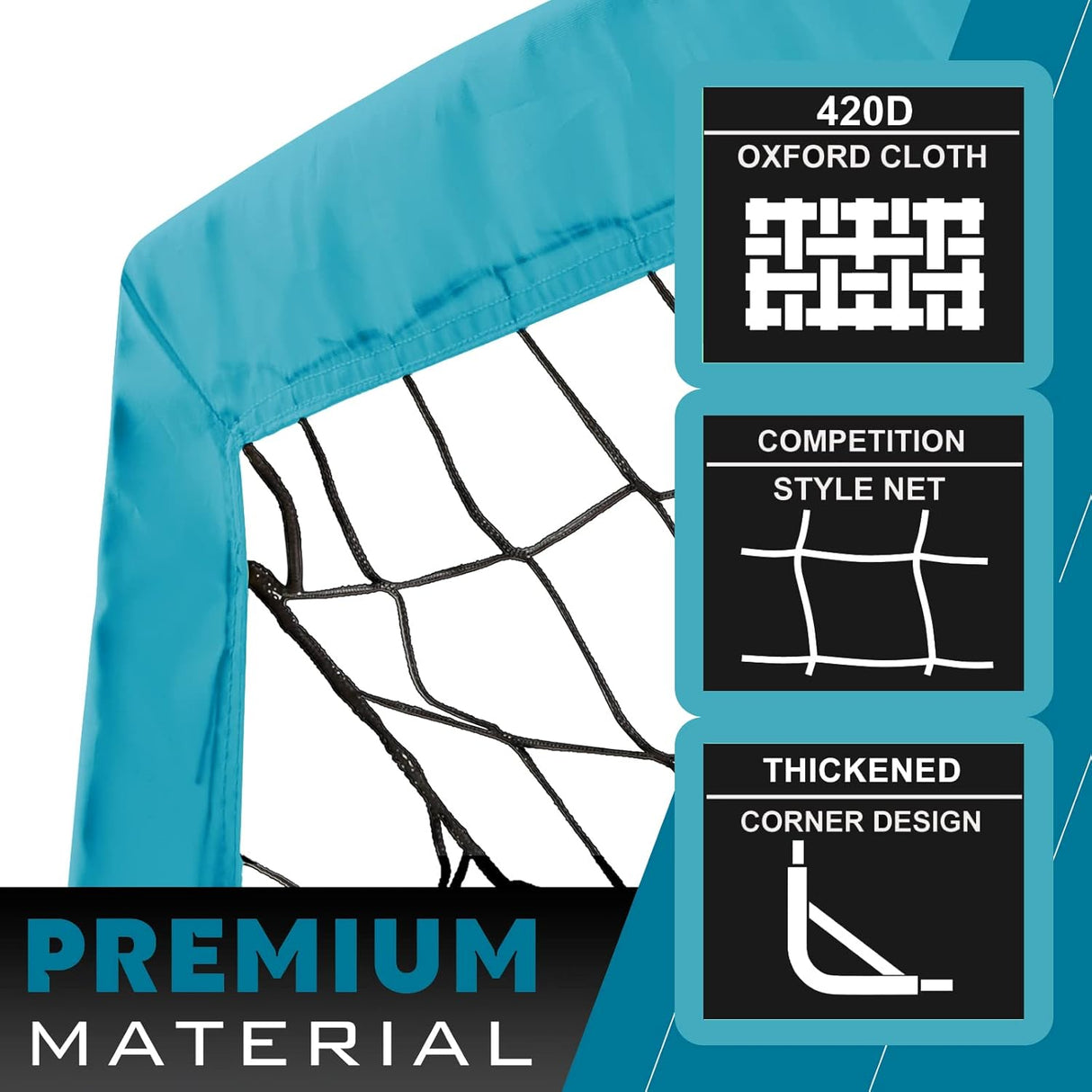 RUNBOW Portería de fútbol portátil para niños de 6 x 4 pies