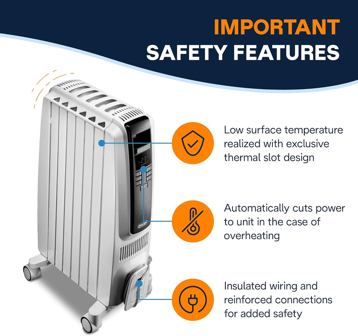 De'Longhi calentador de espacio para radiador lleno de aceite