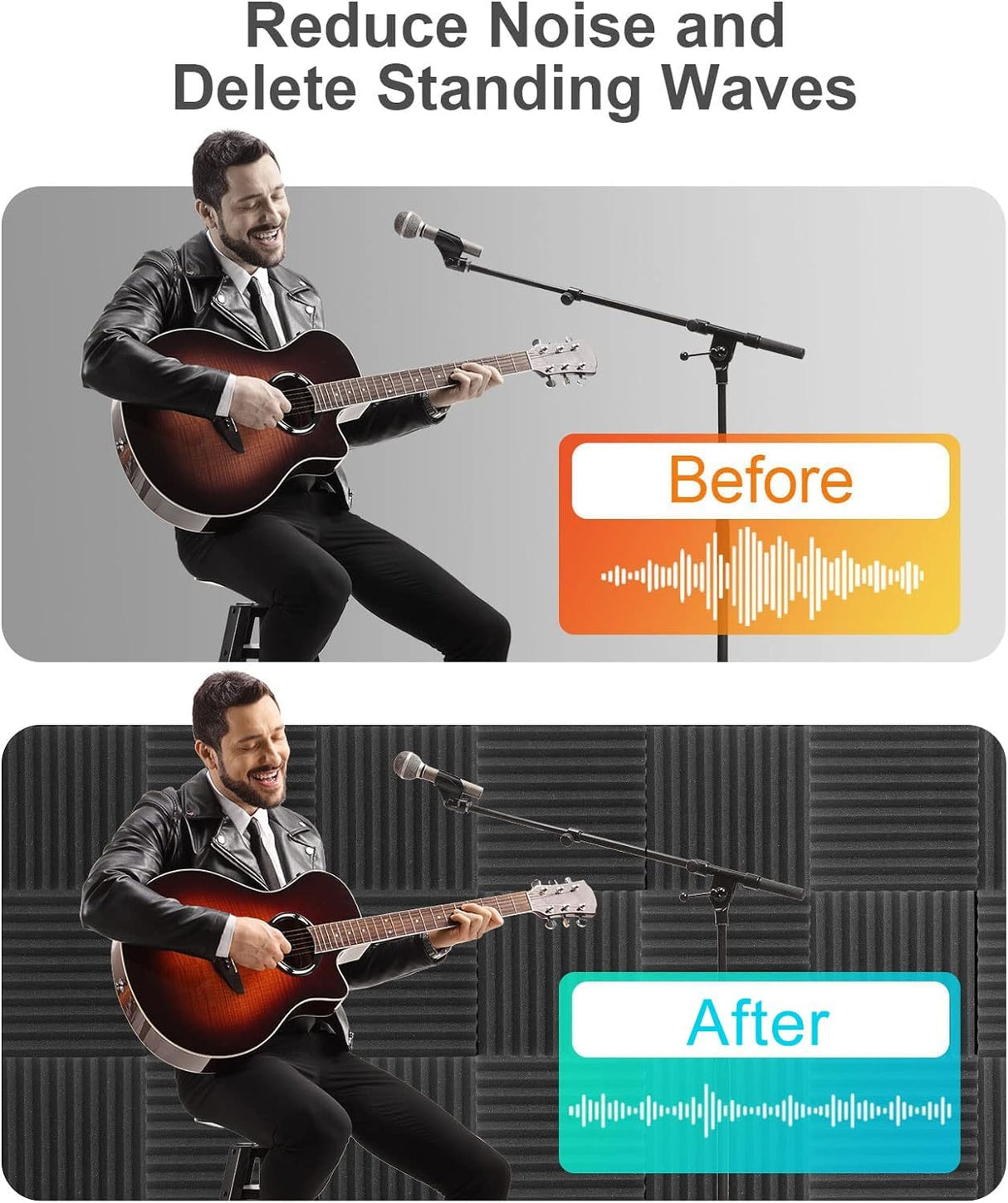 Paneles Acústicos JBER 12 Pack, 1 x 12 x 12, Aislantes