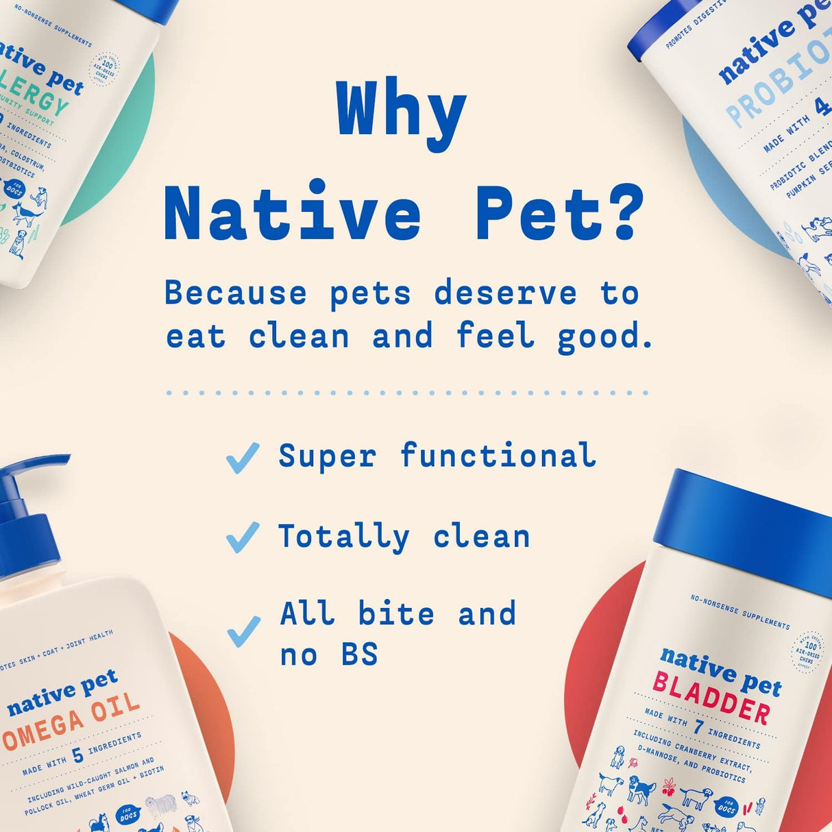 Vitaminas para perros en el mostrador Soporte de vejiga