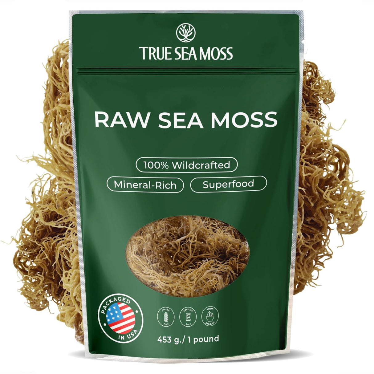 Sea Moss Raw - Wildcrafted Irish para digestión y salud intestinal 16oz