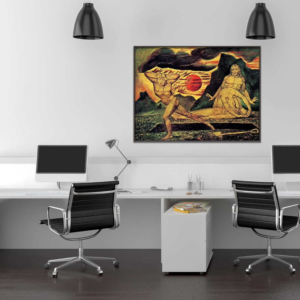 Poster de William Blake El Cuerpo de Abel Encontrado