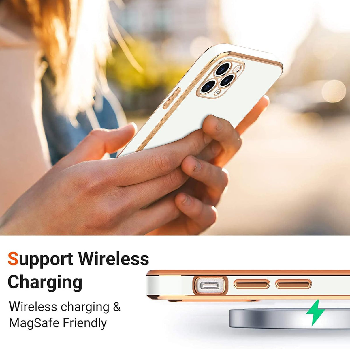 Teageo Funda para iPhone 11 Pro para niñas y mujeres, bonita funda de silicona a prueba de golpes para iPhone 11 Pro, color blanco