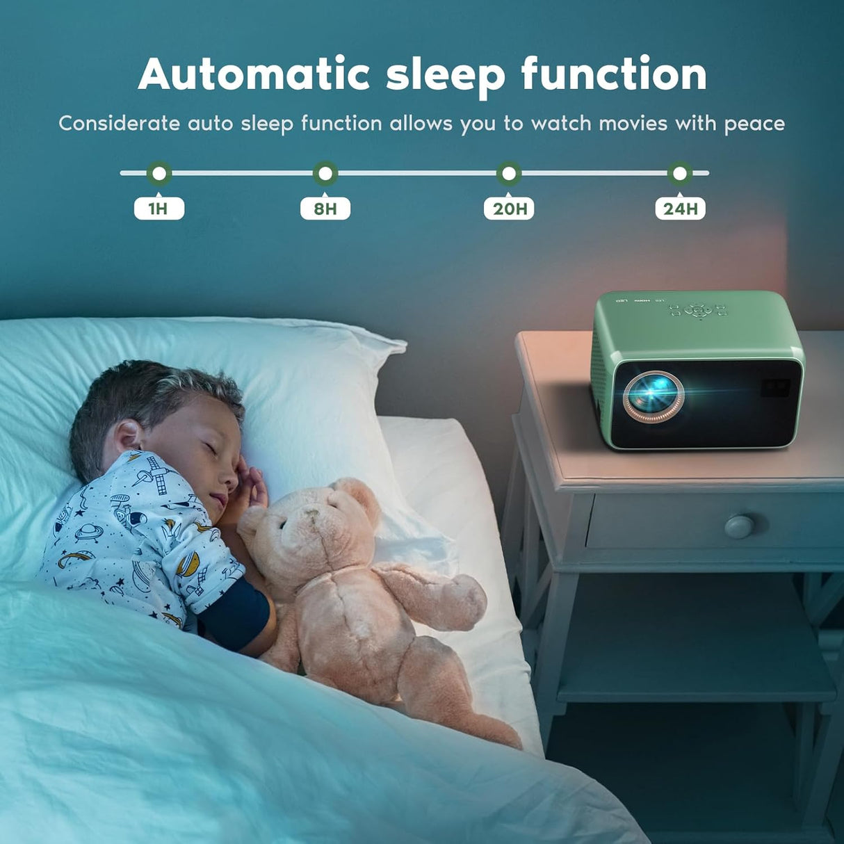 Proyector 4K TMY, WiFi y Bluetooth, 400 ANSI, portátil