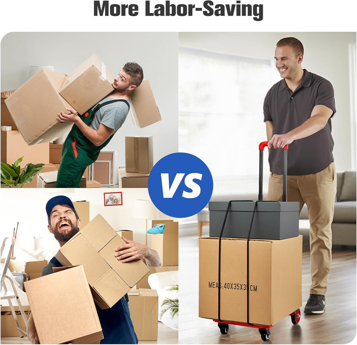 Carretilla Plegable KEDSUM 290 lbs, Ligera y Resistente, Modelo 2023