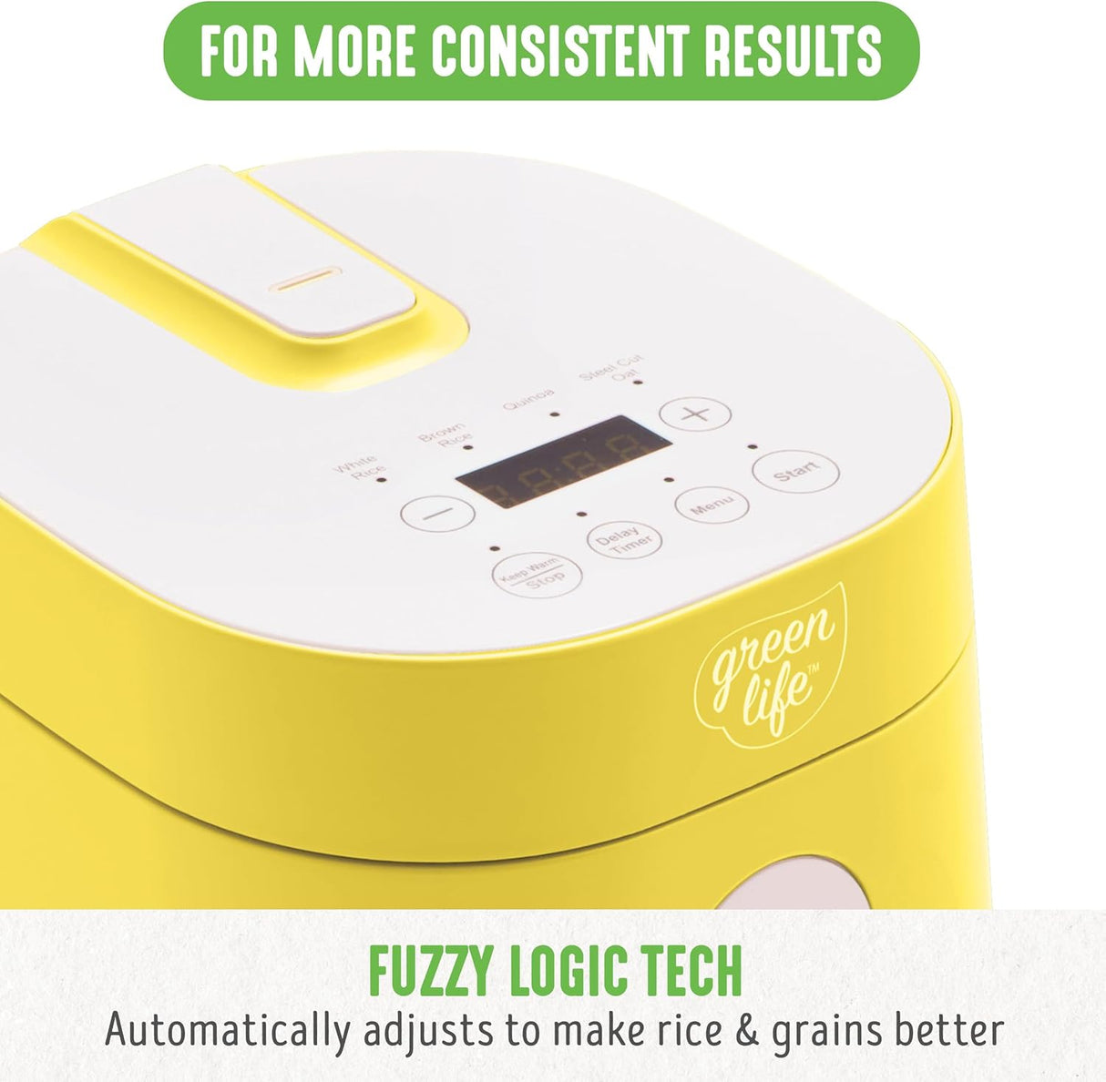 Cocedor de Arroz GreenLife 4 Tazas, Cerámica Antiadherente