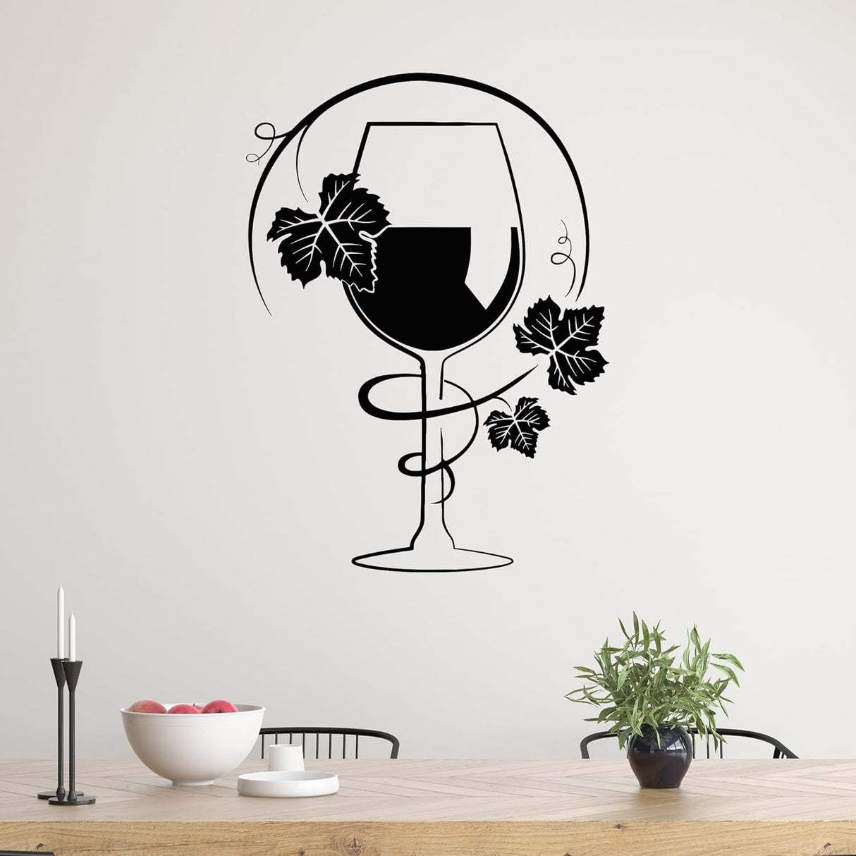 Vinilo Decorativo Cocina Copas de Vino Stickers Mural g4893
