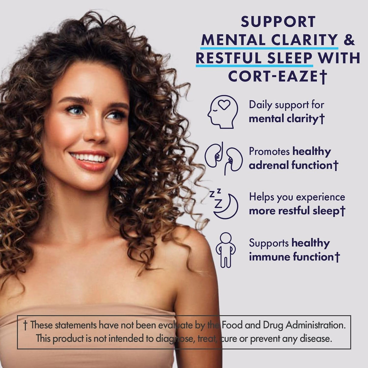 Suplemento Cortisol NuEthix - Relajación y Sueño Profundo, 60 Cápsulas