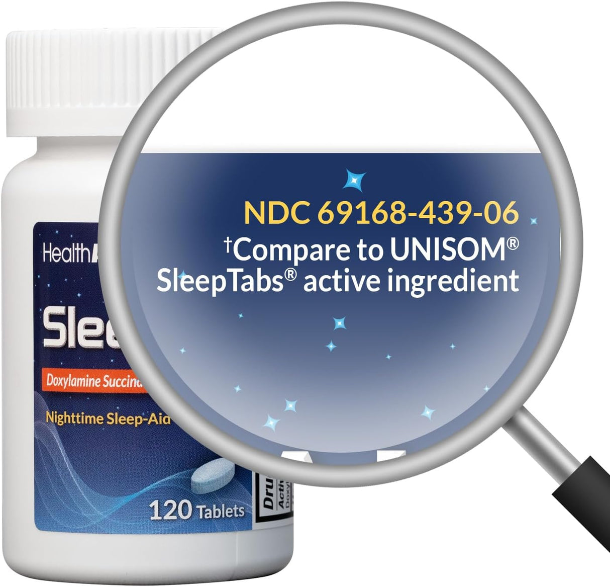 HealthA2Z® Somnífero Doxilamina 25mg 120 Comprimidos