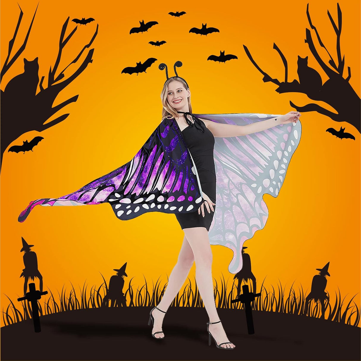 Disfraces de mariposa para mujer morado talla única