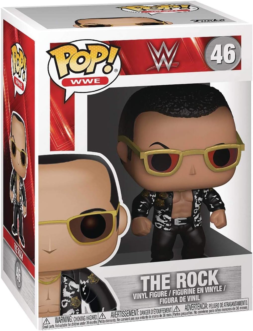 Figura Funko POP WWE: The Rock, 3.75 pulgadas, con protector