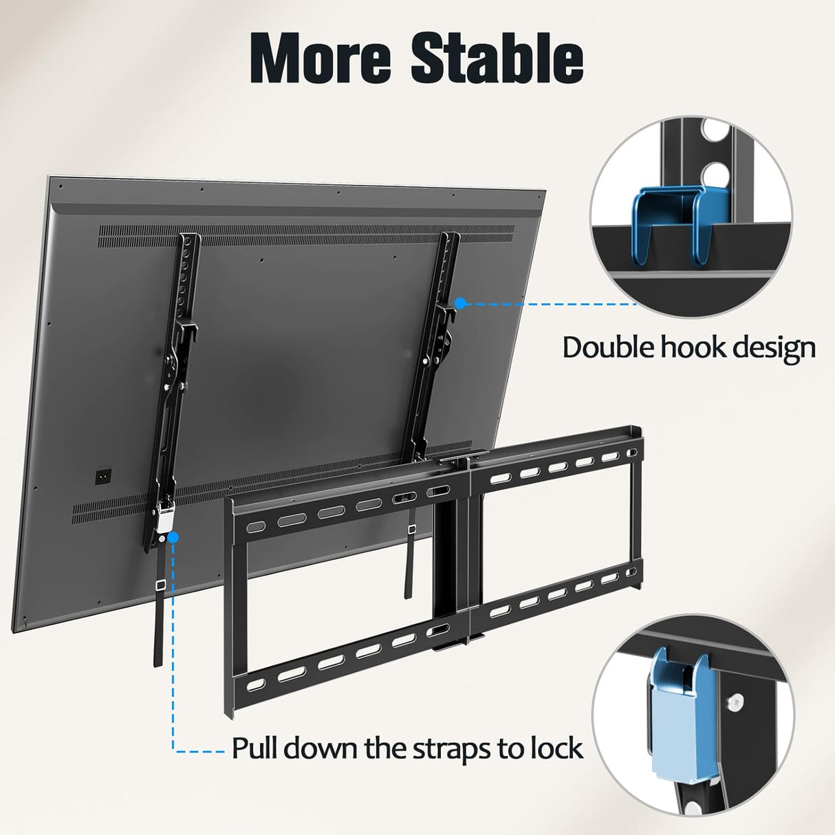 Soporte de TV Mounting Dream 37-75, Carga 132lbs, VESA 600x400