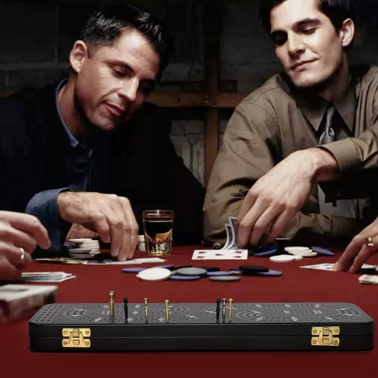 Juego de Cribbage Portátil con 3 Rutas y 9 Pegs, Juego de Mesa