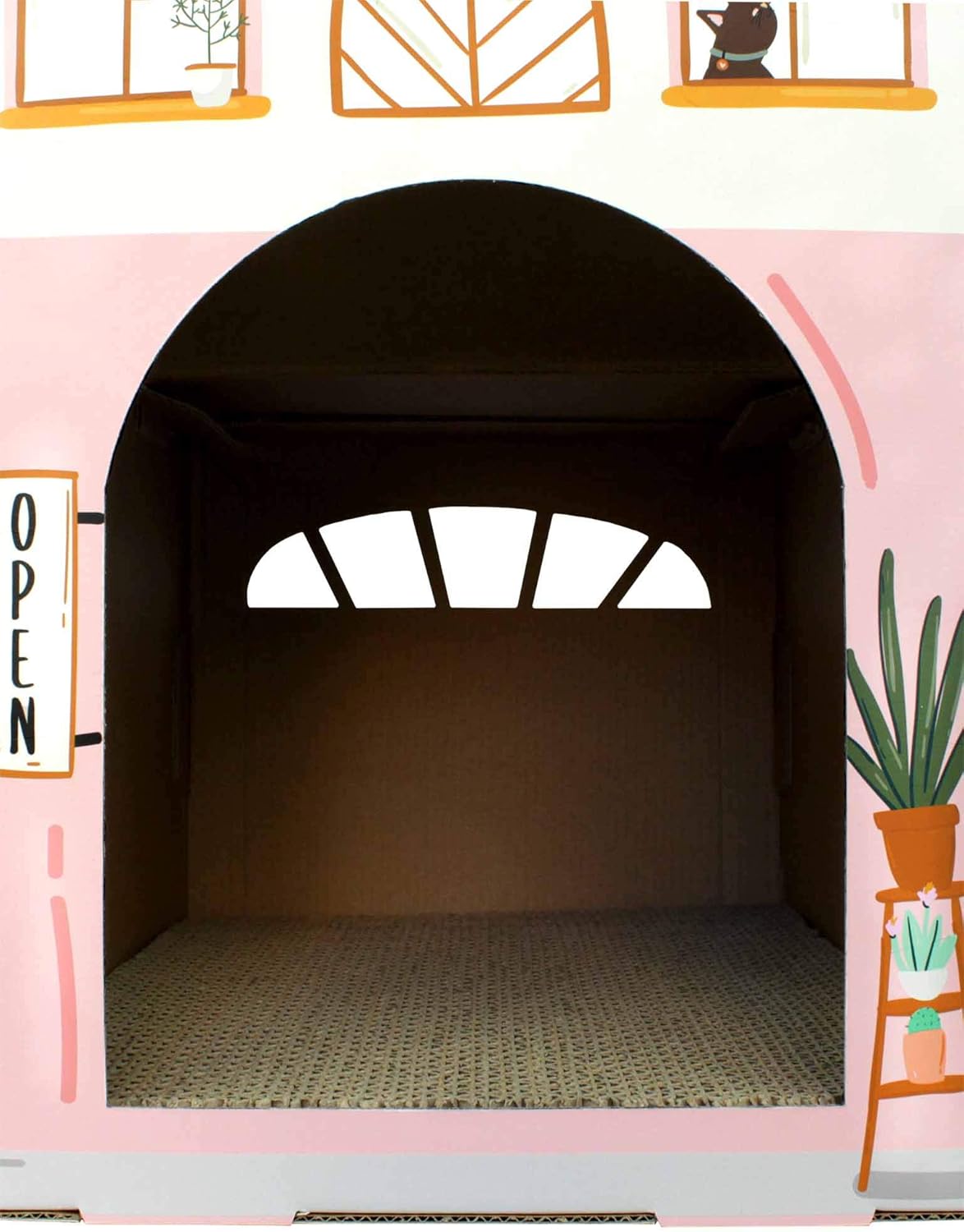 Casa para Gatos con Rascador y Catnip - Coffee House Modelo 2023