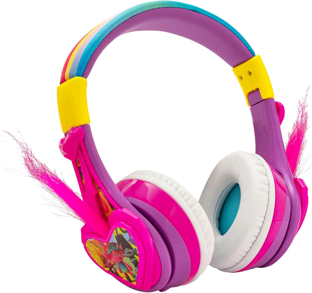 Auriculares Bluetooth eKids Trolls, Plegables y Con Micrófono
