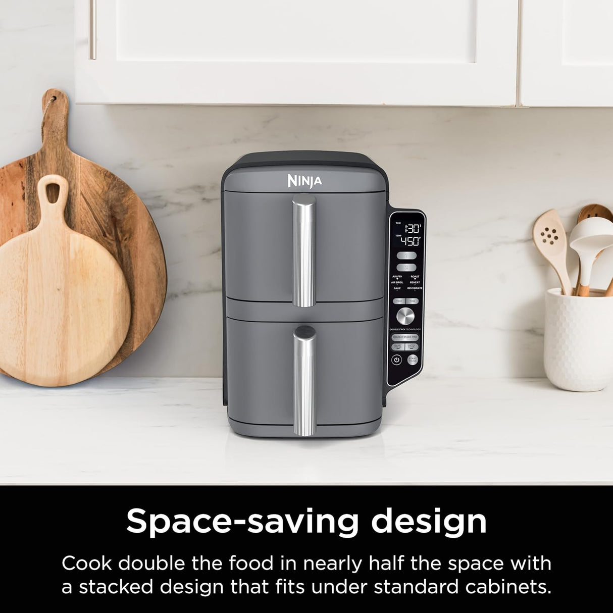 Freidora de Aire Doble Cesta XL 6 en 1 Tecnología DoubleStack