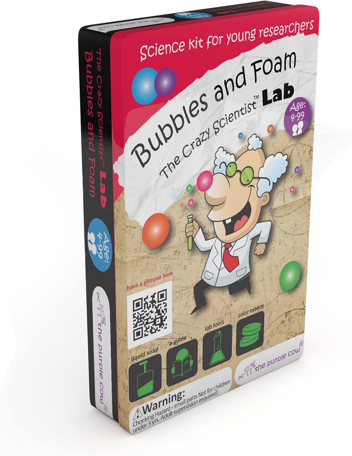 Kit de Ciencia Bubbles y Espuma - Purple Cow, 5522024