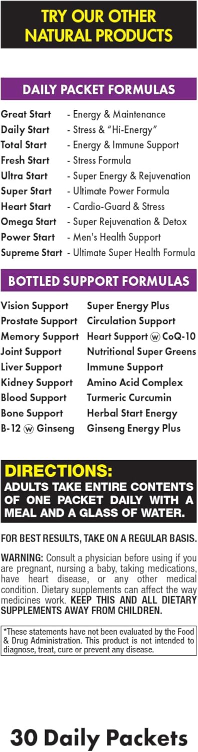 Suplemento Omega Start completo de vitaminas diarias 30 und