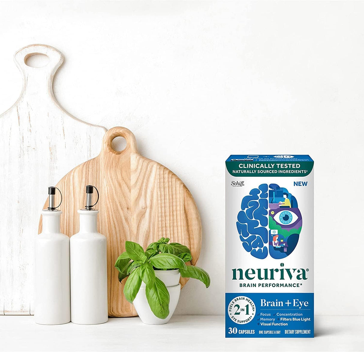 Suplemento Cápsulas de apoyo para el cerebro y los ojos 30 u