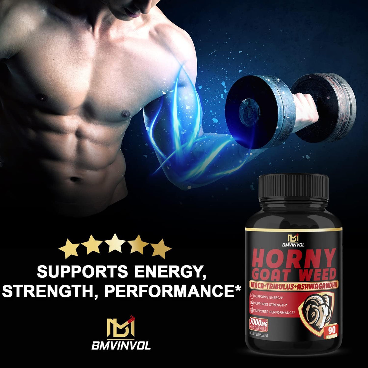 Suplemento Horny Goat Weed 7000 mg equivalente a hierbas