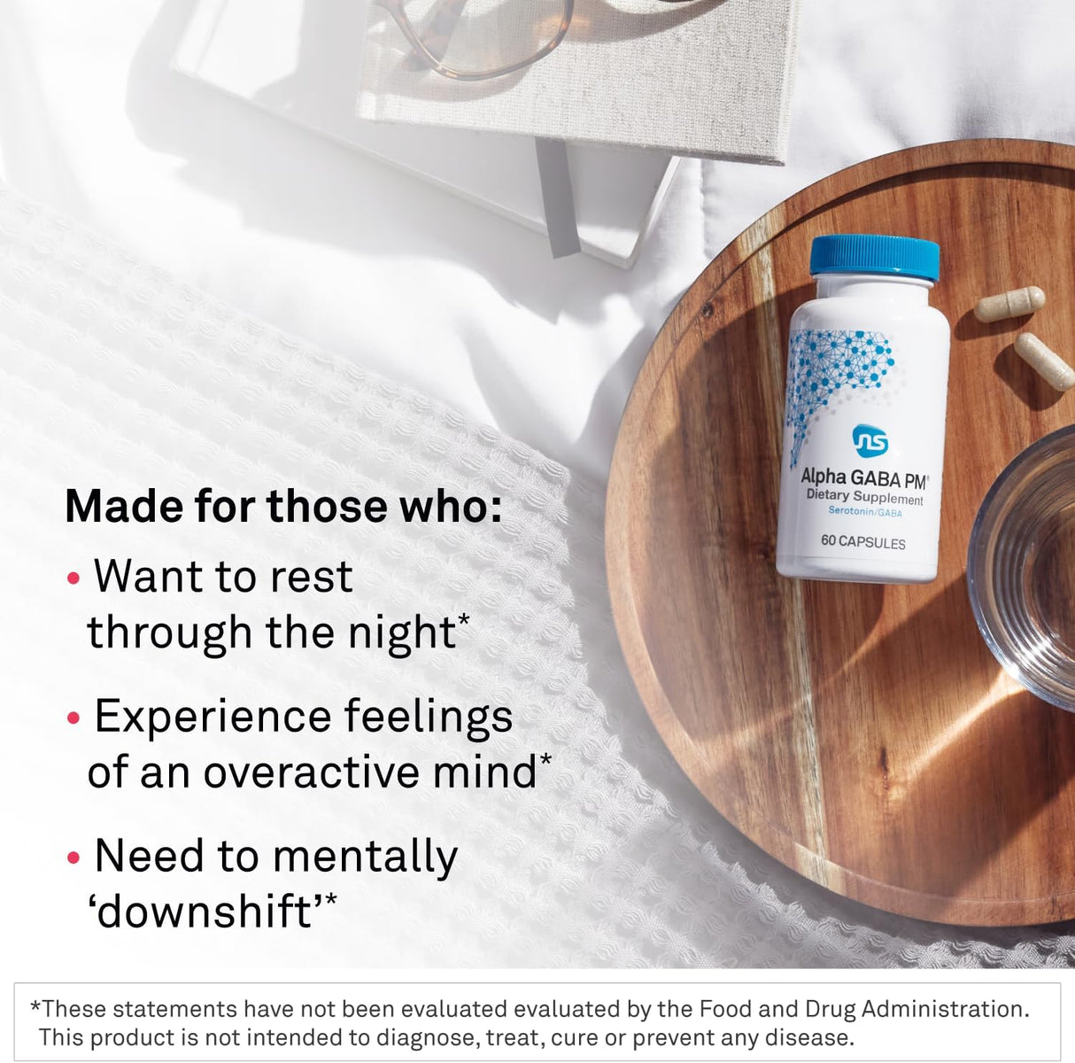 Suplemento NeuroScience Alpha GABA PM Ayuda para dormir