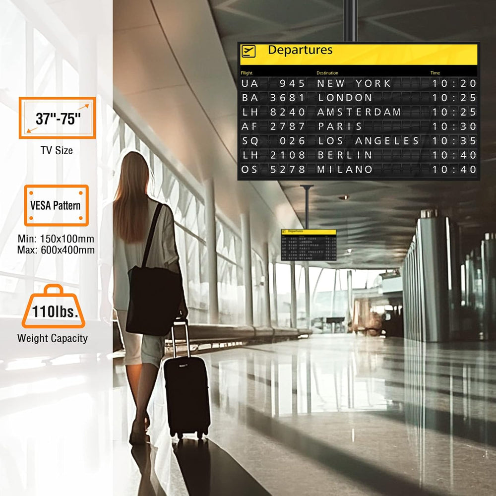 Soporte de TV ELIVED 37-75, ajuste altura, modelo YD3016