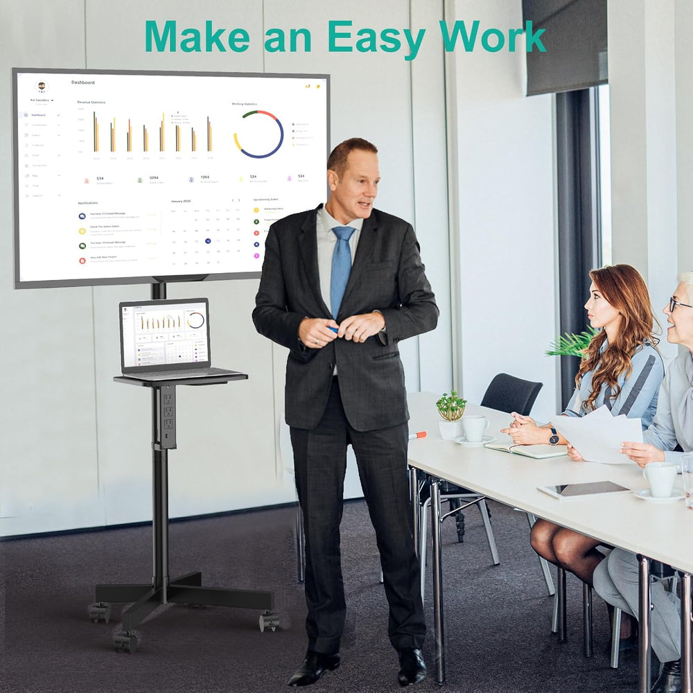 Soporte de TV con ruedas carrito de TV móvil de pantalla