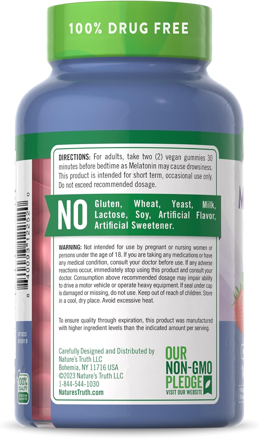 Natures Truth Gomitas para sueño profundo 10 mg 140 unidades