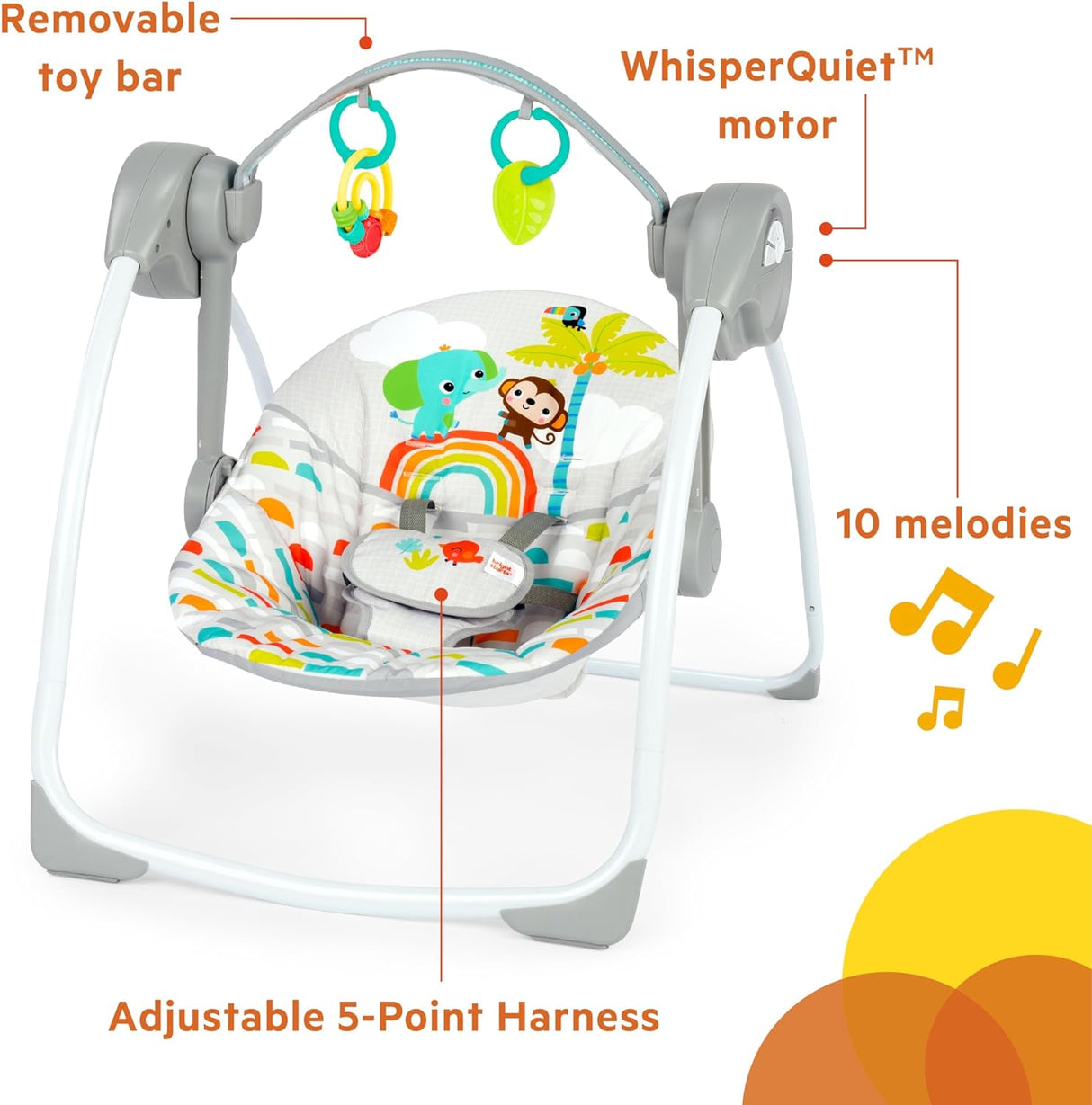 Columpio para bebé portátil Bright Starts Playful Paradise