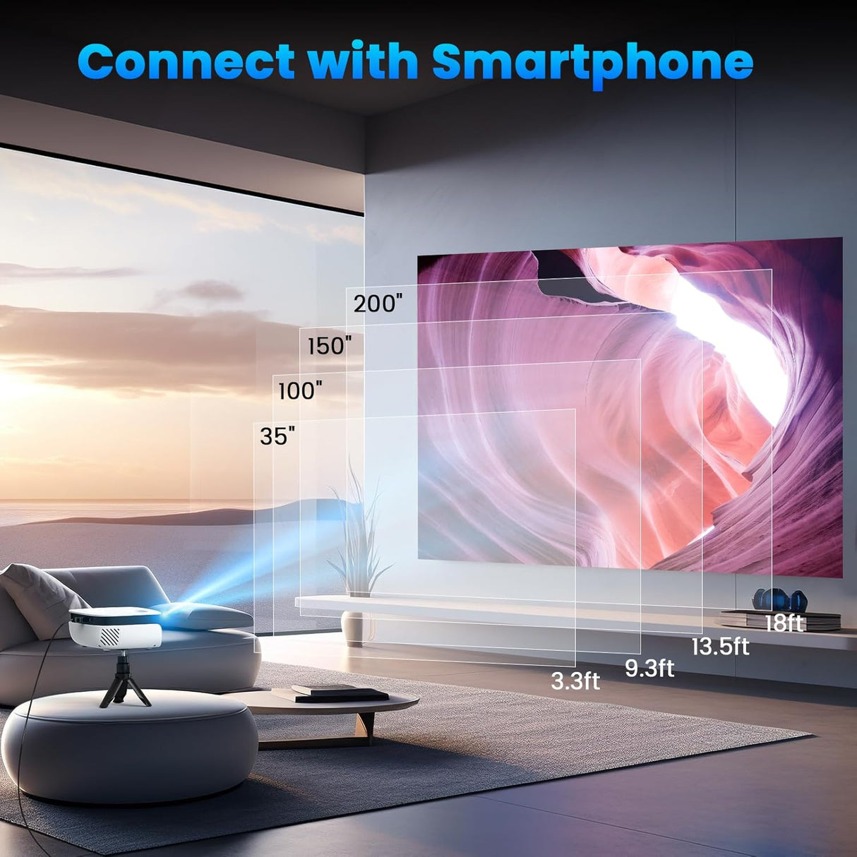 Proyector Mini 1080P 240 Portátil para Cine en Casa 7500 L