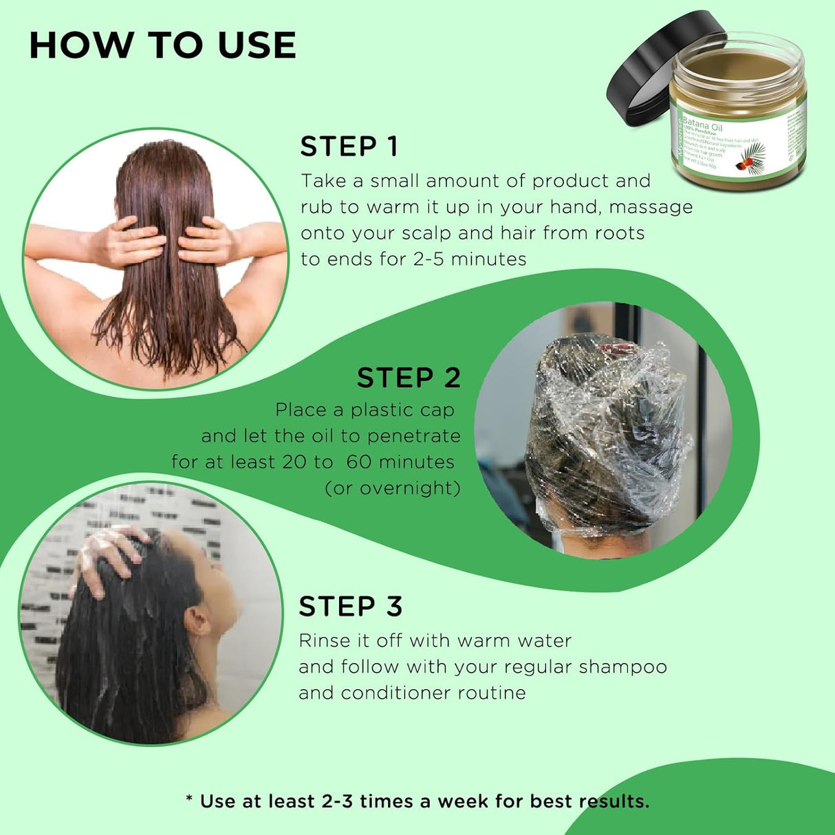 Aceite Batana Mysense, 100% Natural, 60 g, Crecimiento Capilar