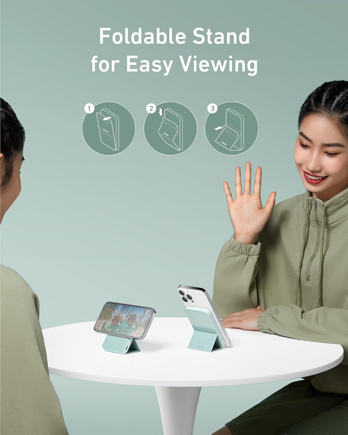 Cargador portátil inalámbrico magnético plegable 5.000 mAh