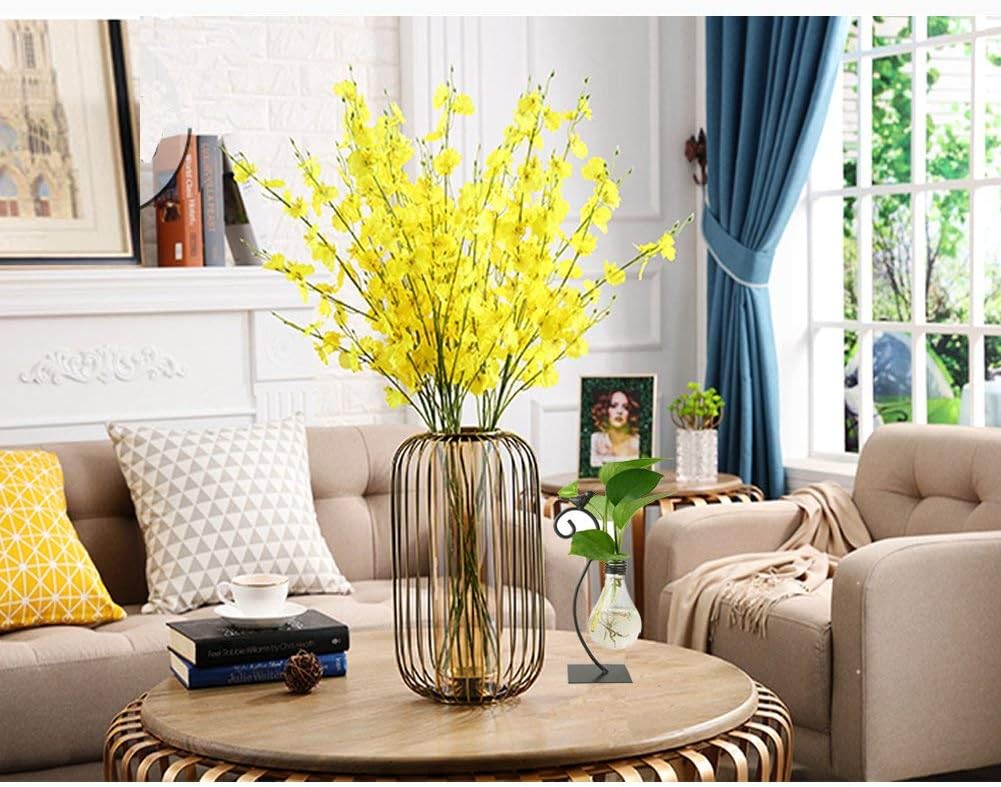 Jarrón hidropónico de cristal de sobremesa, florero