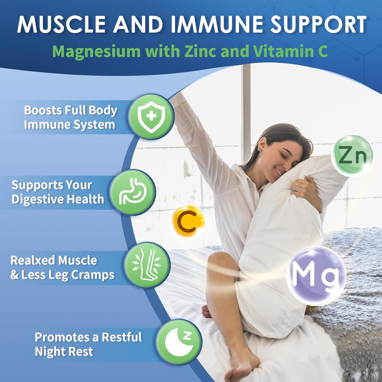NATURE TARGET Magnesio Glicinato 500mg con Zinc y D3