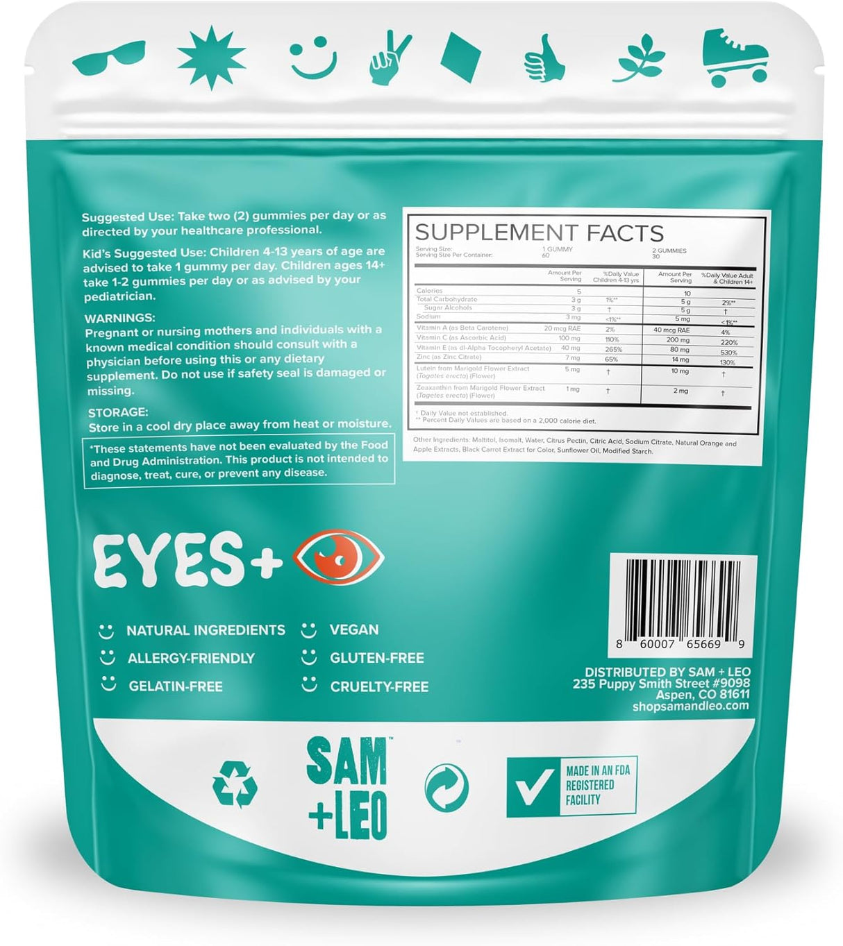 Suplemento Gomitas vitamínicas para niños y adolescentes