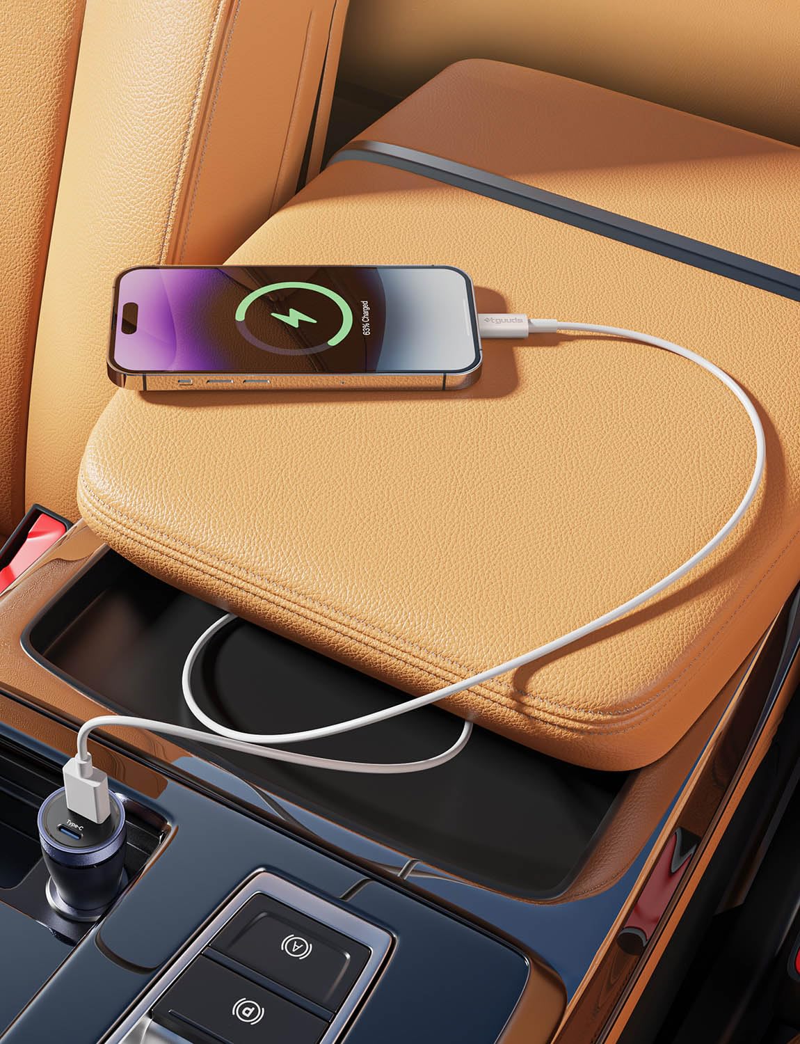 Cable CarPlay etguuds 3ft USB C para iPhone 16/15 - 2 Pack