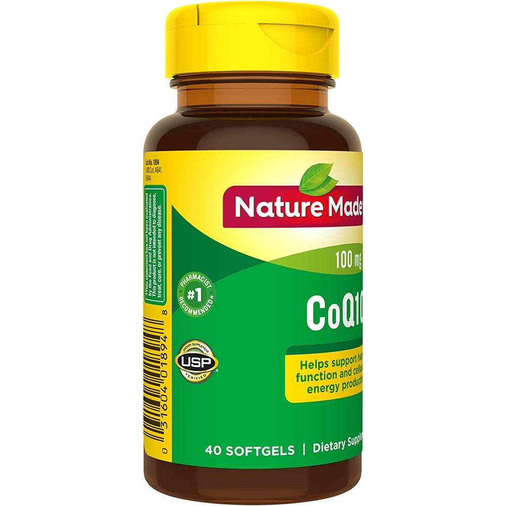 Suplemento CoQ10 100 mg apoyo a la salud del corazón 40 und