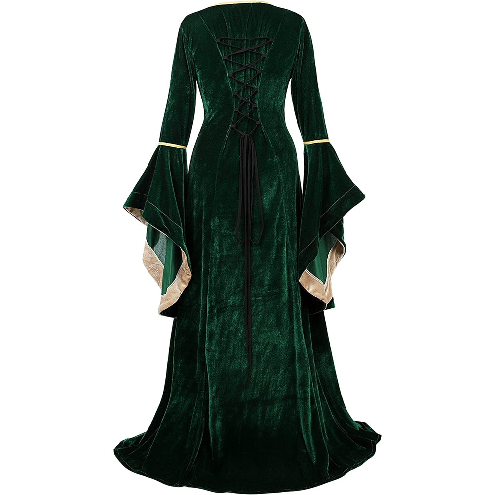 Disfraces de terciopelo medieval verde talla M