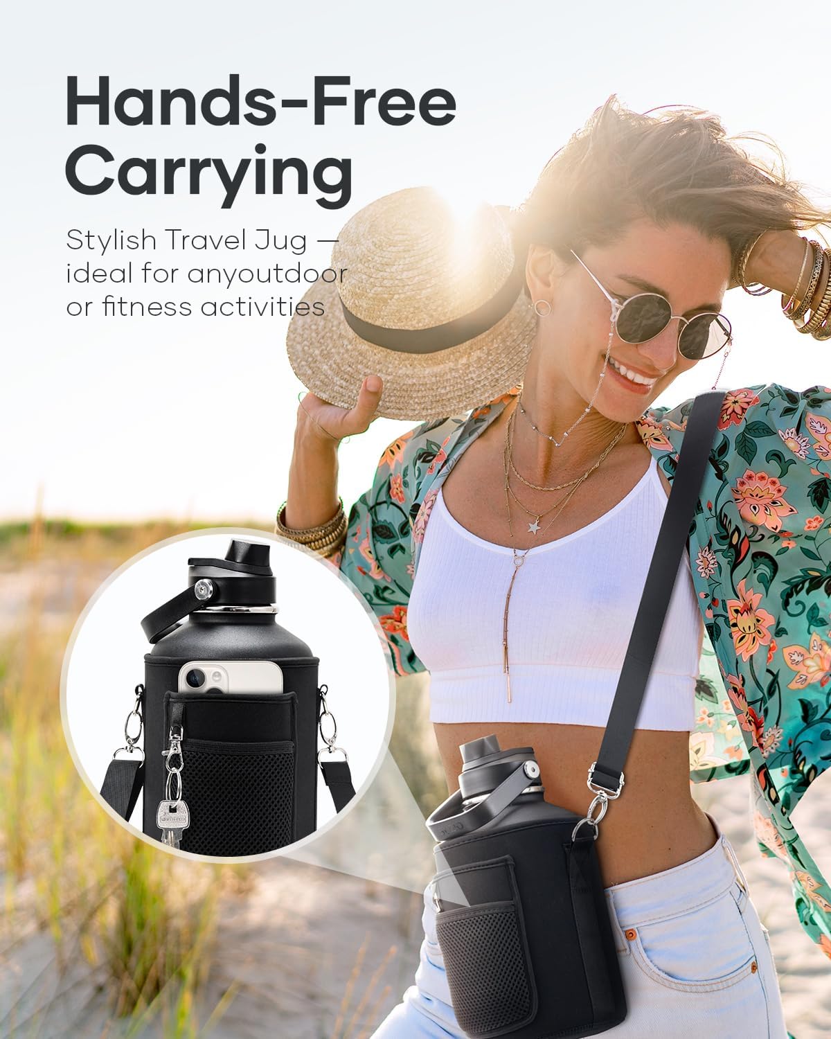 Botella de Agua Insulada 64oz BUZIO, Acero Inoxidable, Modelo