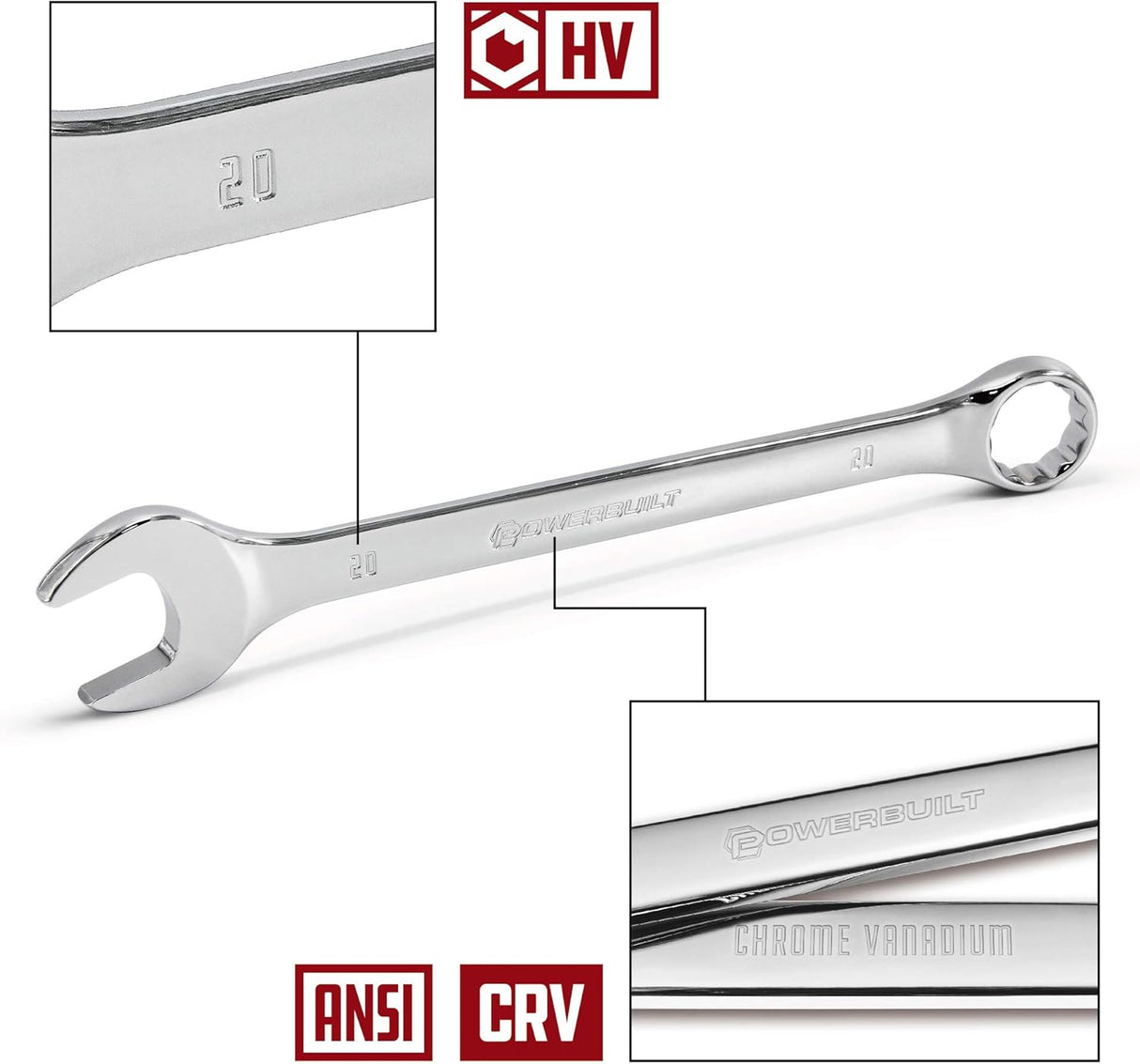 Juego de llaves combinadas métrico Powerbuilt 16 piezas 949001