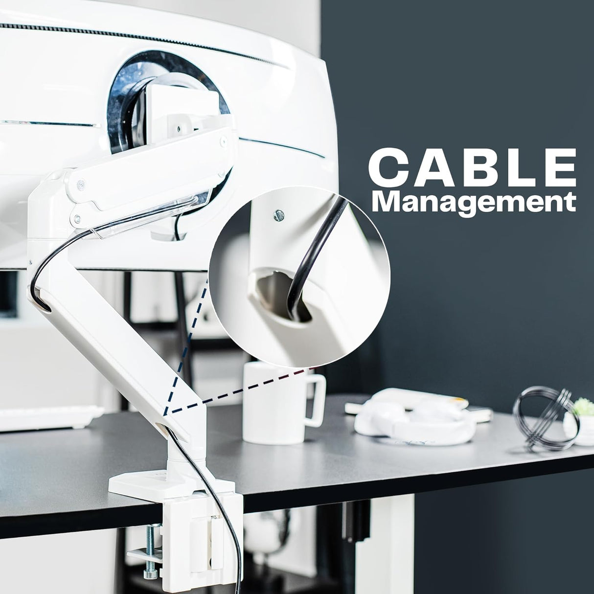 Soporte de Monitor VIVO, Brazo Ajustable para Pantallas 49 STAND-V101G1W