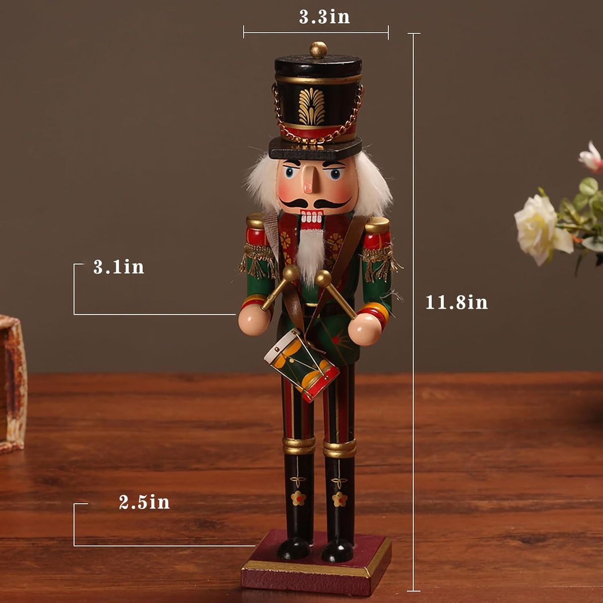 Adornos de Navidad Nutcracker de Madera 12 Pulgadas Set