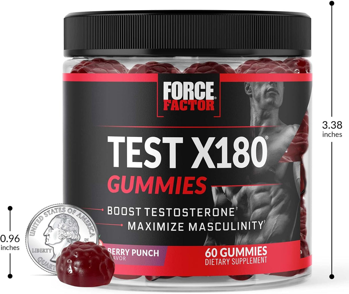 Suplemento Test X180 Gomitas de testosterona para hombres
